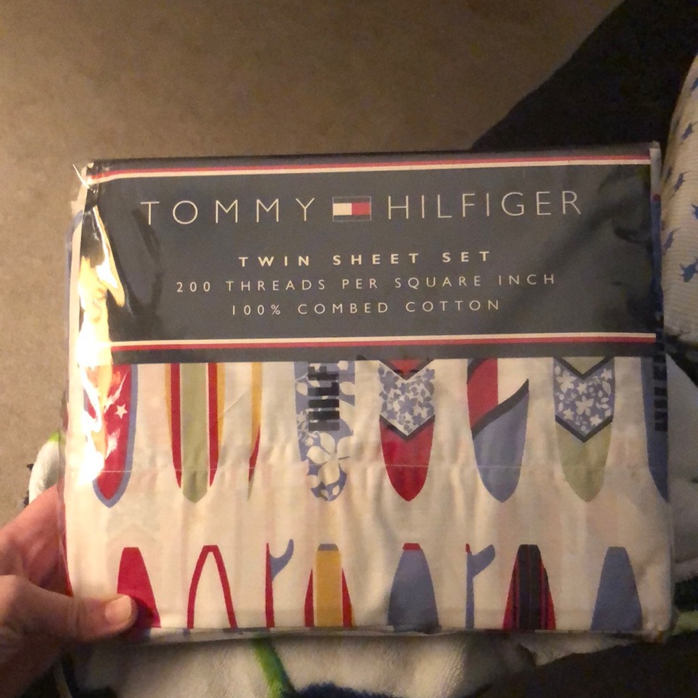 Tommy Hilfiger Twin Sheet Set Surf Boards